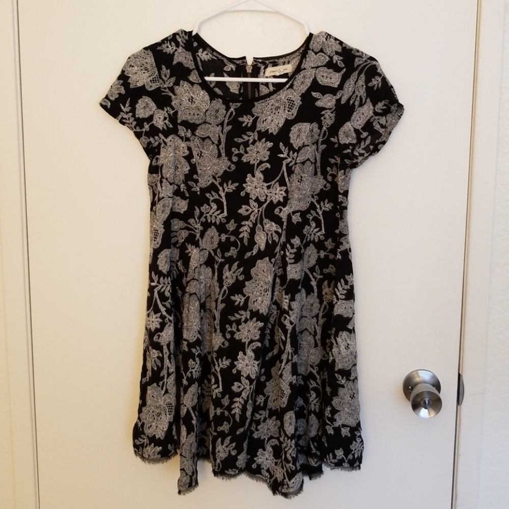 Silence and noise lace-pattern babydoll dress